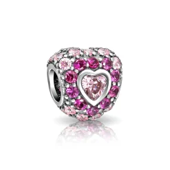Hearts Crystal Charm