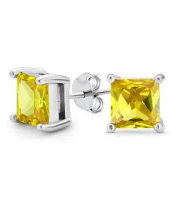 Brilliant Princess Earrings (Yellow)