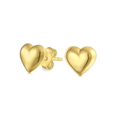 Gold Heart Studs