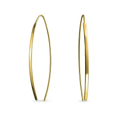 Long Oval Earrings (Gold)