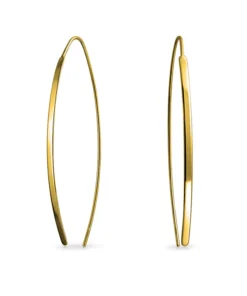 Long Oval Earrings (Gold)