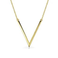 Chevron Tube Pendant (Gold)