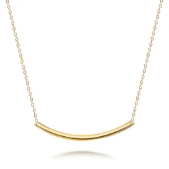 Simple Sideways Necklace (Gold)