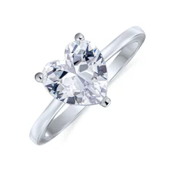 Solitaire Heart Ring